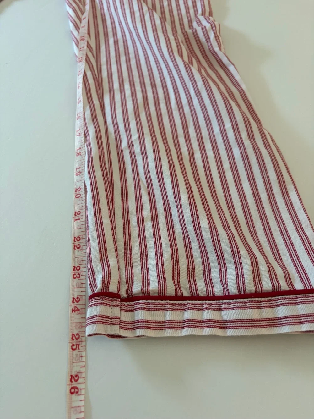 Petite Plume Red White Striped Long Sleeve Pajamas Size 12 Holiday Christmas